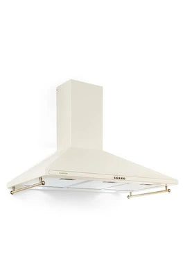 Hotte décorative murale KLARSTEIN Hotte Victoria 90 90 cm rétro design 644,5 m³/h 2 lampes LED - Blanc