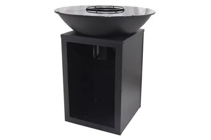 Barbecue Vente-Unique Barbecue plancha brasero à charbon et bois avec rangement L80 x l80 x H95 cm noir - IGNOS