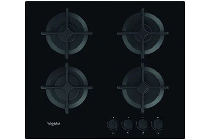 Plaque gaz Whirlpool GOB 616/NB - Table de cuisson au gaz - 4 plaques de cuisson - Niche - largeur : 56 cm - profondeur : 49 cm - noir