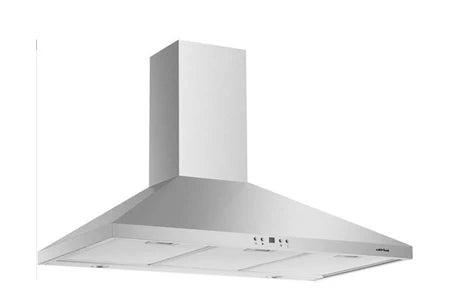 Hotte décorative murale Airlux AHP975IX - Hotte - hotte décorative - largeur : 90 cm - profondeur : 50 cm - evacuation & recyclage - acier inoxydable