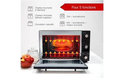 Four encastrable Kitchen Move Four multifonction ARIZONA Noir 48L 1800W