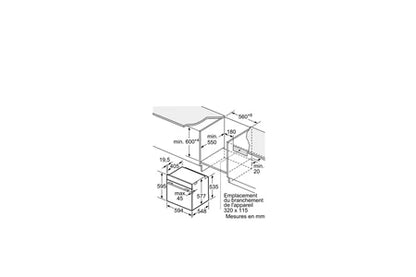 Four encastrable Bosch Four intégrable multifonction 60cm 71l pyrolyse HBG7764B1F