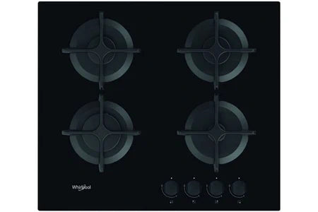Plaque gaz Whirlpool GOB 616/NB - Table de cuisson au gaz - 4 plaques de cuisson - Niche - largeur : 56 cm - profondeur : 49 cm - noir
