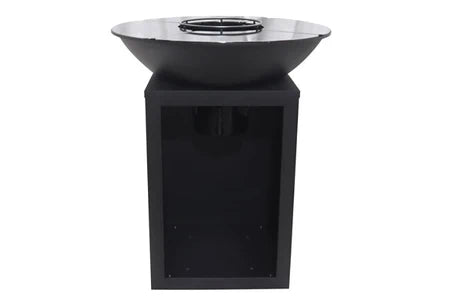 Barbecue Vente-Unique Barbecue plancha brasero à charbon et bois avec rangement L80 x l80 x H95 cm noir - IGNOS