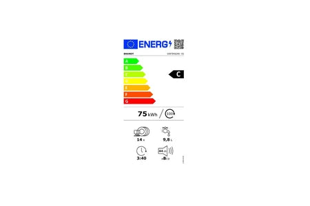 Lave-vaisselle pose libre Brandt Lave-vaisselle 60cm 14 couverts 44db DSF34524X