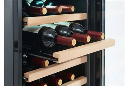 Cave de service Hyundai - Cave à vin 41 bouteilles 91L single zone clayette métal finition bois