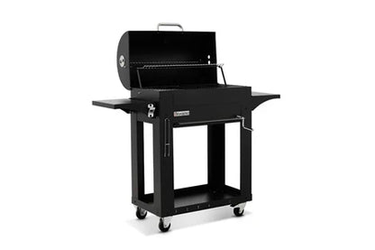 Barbecue à charbon Brasero Barbecue charbon Malaga - - Grille acier chromé 72 x 40,5 cm - Cuve charbon ajustable en hauteur avec manivelle, Noir