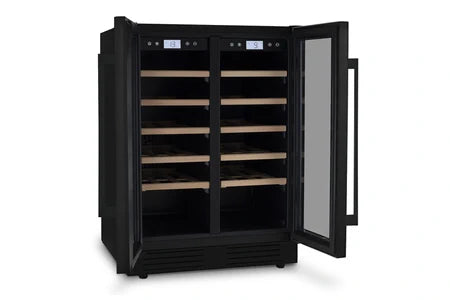 Cave multi-températures Les Petits Champs Cave à vin dual zone 42 bouteilles encastrable - CAVCEDB42