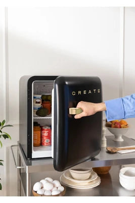 Réfrigérateur bar Create Retro fridge 48l or - réfrigérateur noir