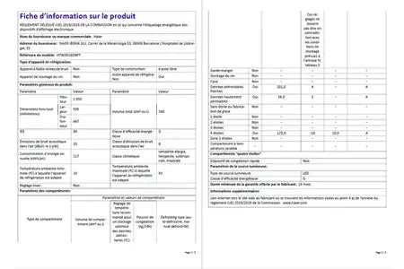 Réfrigérateur congélateur en bas Haier HTW5618DNPT