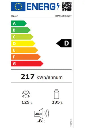 Réfrigérateur congélateur en bas Haier HTW5618DNPT