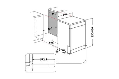 Lave-vaisselle pose libre Indesit I3FL634O