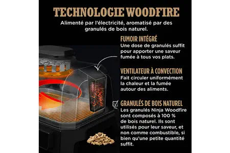 Barbecue Ninja BARBECUE D’EXTÉRIEUR ET FUMOIR ÉLECTRIQUE NINJA WOODFIRE PRO CONNECT OG901EU