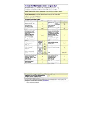 Lave-linge hublot Proline FP580DWH