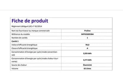 Four encastrable Proline MFP6500SSB4