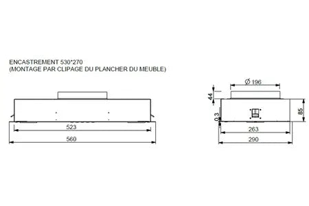 Hotte sans moteur / moteur Roblin SYMPHONIE PLUS 56 - 6839181