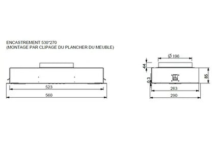 Hotte sans moteur / moteur Roblin SYMPHONIE PLUS 56 - 6839181