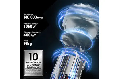Aspirateur balai Samsung Bespoke AI jet Ultra Menthe VS90F40EEM