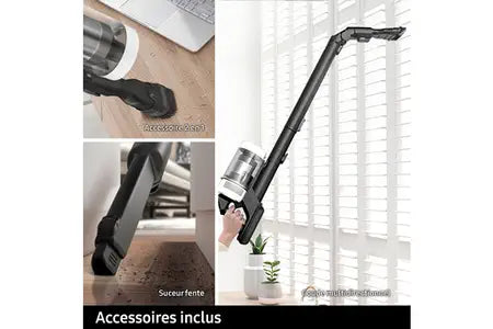 Aspirateur balai Samsung Pack Jet 85 Pet vert + Double Serpilliere Spray + 2eme filtre a particules fines