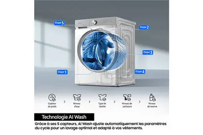 Lave-linge hublot Samsung WW90DB7U94GE BESPOKE AI