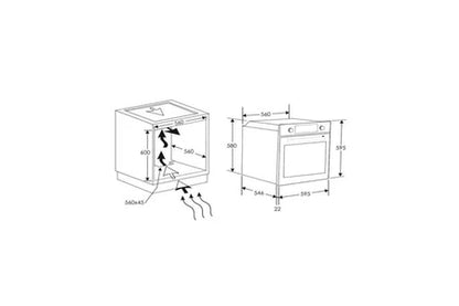 Four encastrable Candy Four intégrable multifonction 65l 60cm pyrolyse inox FCM676X