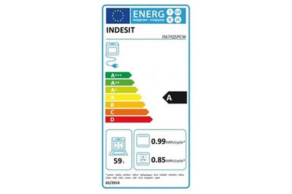 Cuisinière induction Indesit IS67IQ5PCW - Cuisinière - pose libre - avec système auto-nettoyant