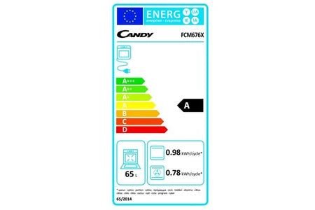 Four encastrable Candy Four intégrable multifonction 65l 60cm pyrolyse inox FCM676X