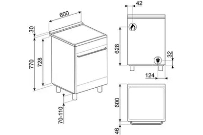 Cuisinière mixte Smeg SX61GM