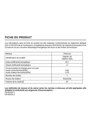 Cuisinière induction Thomson TIMP61.3WH