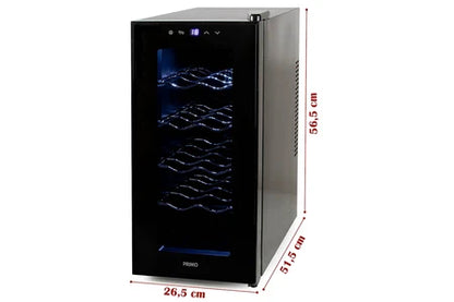 Cave de service Primo PR170WK Cave à Vin - Pose Libre - 10 Bouteilles - Classe E - Noir