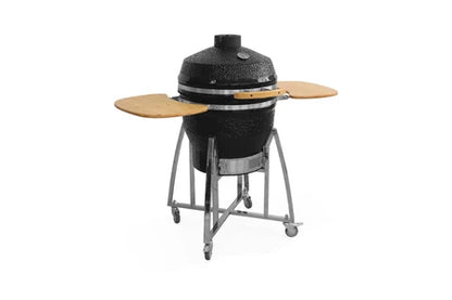 Barbecue Sweeek Barbecue charbon en céramique Kamado Ø 57cm avec chariot garde au chaud récupérateur de cendre et housse tablettes rétractables