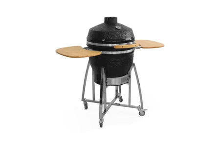 Barbecue Sweeek Barbecue charbon en céramique Kamado Ø 57cm avec chariot garde au chaud récupérateur de cendre et housse tablettes rétractables