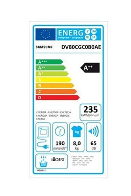 Sèche-linge pompe à chaleur Samsung DV80CGC0B0AE