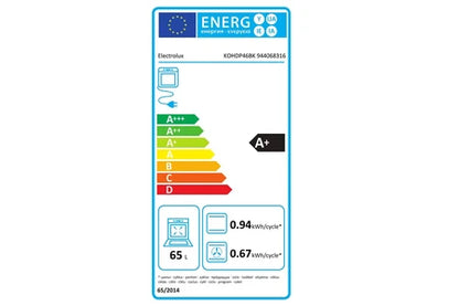 Four encastrable Electrolux Four intégrable 65l 60cm pyrolyse noir KOHDP46BK
